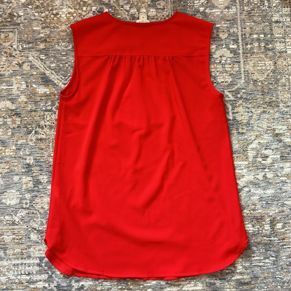 Red Jcrew shell top. - Picture 2 of 5